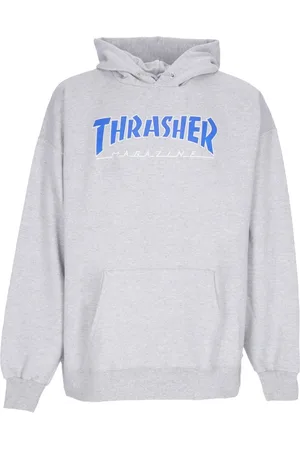 Thrasher Bluzy, Mężczyzna, Szary, S, Lekki Stal/Niebieska Bluza z Regulowanym Kapturem
