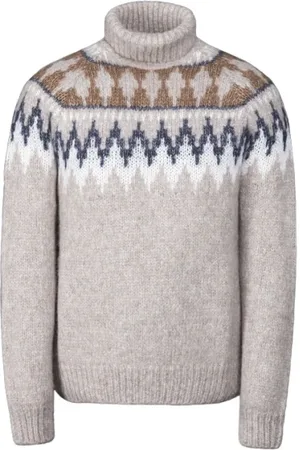 MOORER Swetry, Mężczyzna, Beżowy, 2XL, Wełna, Dacre-Pay