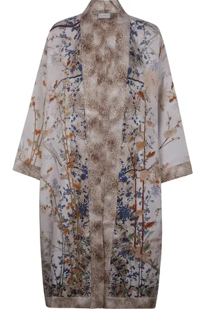 PIERRE-LOUIS MASCIA Bluzki, Kobieta, Wielobarwność, ONE SIZE, Aloe Kimono Styl Top