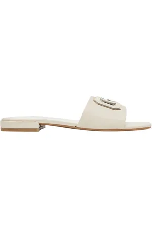 Guess Buty, Kobieta, Biały, 38 EU, Ivory Sandały z Złotymi Szczegółami