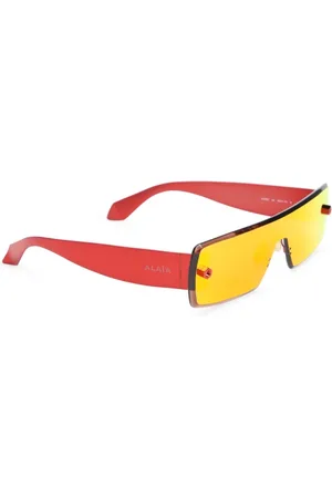 Alaïa Akcesoria, Kobieta, Różowy, ONE SIZE, Czerwone okulary przeciwsłoneczne dla kobiet stylowe