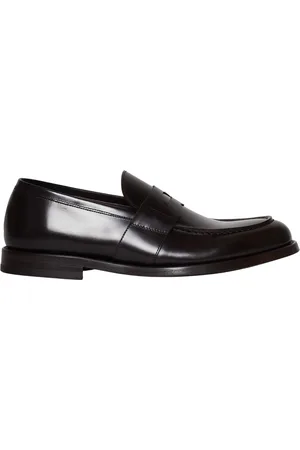 Green george Buty, Mężczyzna, Czarny, 41 EU, Brązowe skórzane mokasyny