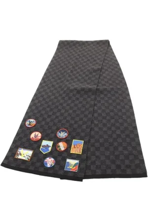 LOUIS VUITTON Pre-owned, Kobieta, Czarny, ONE SIZE, Wełna, Pre-owned Wool scarves