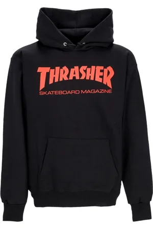 Thrasher Bluzy, Mężczyzna, Czarny, S, Czarno-czerwony Skatemag Bluza z kapturem