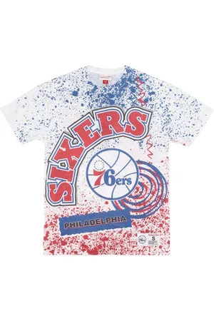 Mitchell & Ness Koszulki, Mężczyzna, Wielobarwność, L, Koszulka NBA Team Burst Phi 76e