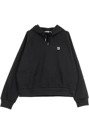 Fila Bluzy, Kobieta, Czarny, M, Czarny Floresha Cropped Hoodie Damski