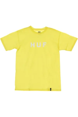 Huf Koszulki, Mężczyzna, Żółty, L, Żółty T-shirt z logo męski