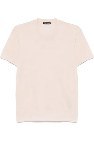 Tom Ford Koszulki, Mężczyzna, Różowy, 2XL, Bawełna, T-shirt z mieszanki bawełny