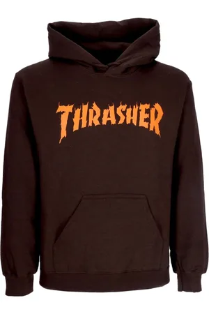 Thrasher Bluzy, Mężczyzna, brązowy, L, Ciemna Czekolada Bluza z Własnym Logo
