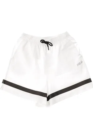 Fila Szorty, Kobieta, Biały, M, Sportowe Szorty z Wysokim Stanem