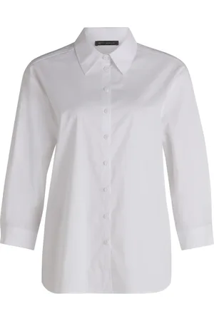 Betty Barclay Bluzki, Kobieta, Biały, 2XL, Luźna Bluzka z Kołnierzykiem