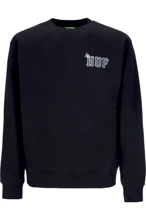 Huf Bluzy, Mężczyzna, Czarny, XL, Czarna Bluza z Logo