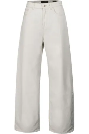 MOORER Jeansy, Kobieta, Beżowy, W27, Denim, Blanche-43 Ecru
