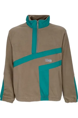 Huf Kurtki, Mężczyzna, Zielony, M, Nylon, Bluza Polarowa z Kapturem i Kapturem Oliwkowy