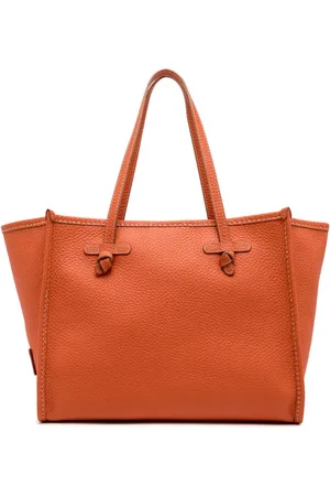Gianni chiarini Torebki, Kobieta, Pomarańczowy, ONE SIZE, Koralowa Skórzana Torba z Clutchem