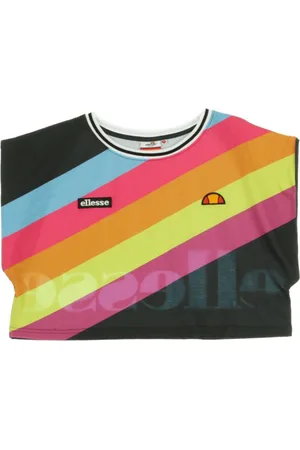 Ellesse Koszulki, Kobieta, Wielobarwność, M, Czarna Cropped T-shirt dla Kobiet