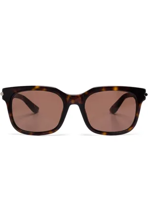 Alexander McQueen Akcesoria, Kobieta, brązowy, ONE SIZE, Brąowe Okulary Przeciwsłoneczne Dodatki Damskie