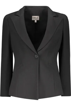 Emporio Armani Kurtki, Kobieta, Szary, S, Klasyczny Blezer z Kołnierzem