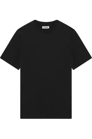 Jil Sander Koszulki, Mężczyzna, Czarny, S, Bawełna, T-shirt z krótkim rękawem i okrągłym dekoltem