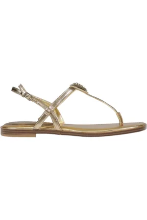 Guess Buty, Kobieta, Żółty, 41 EU, Złote Sandały z Kokardą dla Kobiet