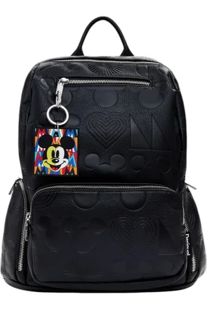 Desigual Torebki, Kobieta, Czarny, ONE SIZE, Czarny plecak z zamkiem dla kobiet