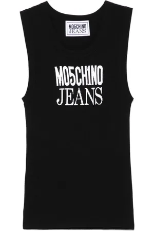 Moschino Koszulki, Kobieta, Czarny, M, Czarny Top dla Kobiet