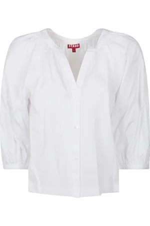 Staud Bluzki, Kobieta, Biały, L, Stylowy Dill Top dla Kobiet