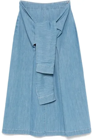 Fabiana Filippi Spódnice, Kobieta, Niebieski, XS, Denim, Jasnoniebieska spódnica A-line