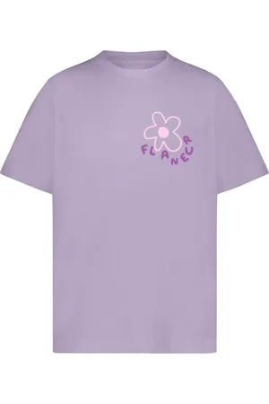 FLÂNEUR Koszulki, Mężczyzna, Fioletowy, L, T-shirt z kwiatowym motywem dla mężczyzn