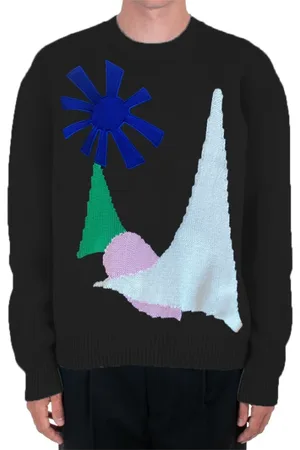 Msgm Swetry, Mężczyzna, Czarny, M, Czarny sweter w stylu Maglione