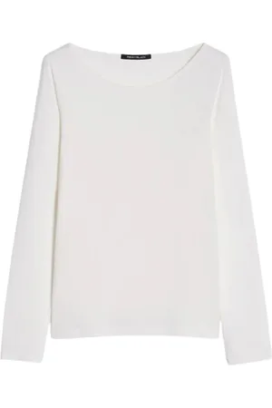 pennyblack Koszulki, Kobieta, Biały, L, Slim Fit Koszulka Pływacka z Długim Rękawem