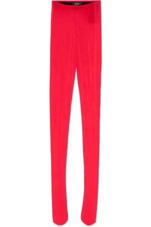 WARDROBE.NYC Spodnie, Kobieta, Czerwony, XS, Prześwitujące obcisłe legginsy