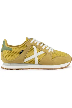 Munich Buty, Mężczyzna, Żółty, 40 EU, Len, Massana Żółte Retro Sneakers