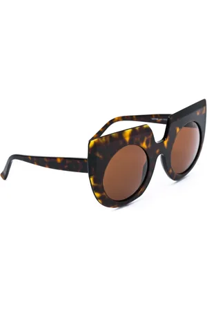 ANDY WOLF Akcesoria, Mężczyzna, brązowy, ONE SIZE, Ręcznie Robione Okulary z Acetat w Havana