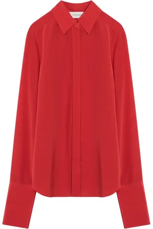 Sportmax Bluzki, Kobieta, Czerwony, S, Koszula z długim rękawem