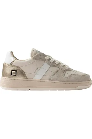 D.A.T.E. Buty, Kobieta, Wielobarwność, 39 EU, Skóra, Niskie sneakersy w kolorze kości słoniowej i beżu