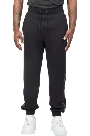 Guess Spodnie, Mężczyzna, Czarny, M, Czarne Spodnie Jogger z Nadrukiem Logo