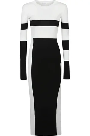 Patrizia Pepe Sukienki, Kobieta, Czarny, S, Elegancka sukienka z długim rękawem