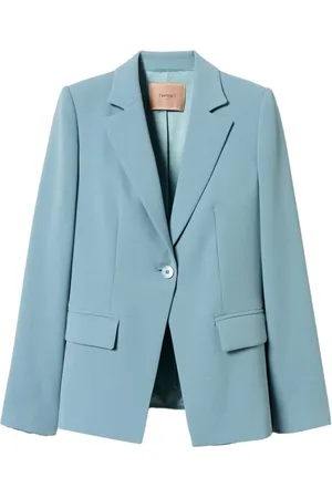 Twin-Set Kurtki, Kobieta, Niebieski, L, Eleganckie Zestawy Kurtki