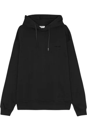 NN.07 Bluzy, Mężczyzna, Czarny, M, Czarna bluza z haftem kwiatowym