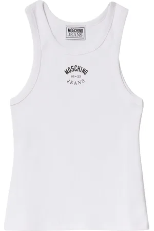 Moschino Koszulki, Kobieta, Biały, XL, Biała Koszulka z Logo