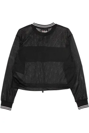 Fila Koszulki, Kobieta, Czarny, M, Sportowy Crop Top z Siateczki Czarny