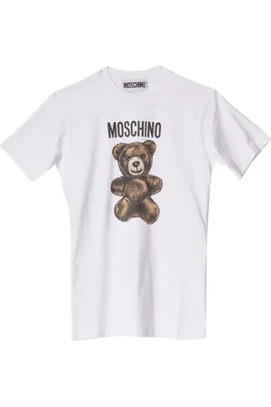 Moschino Koszulki, Kobieta, Biały, XL, Bawełna, Koszulka Adrian Biały Bawełna Krótki Rękaw