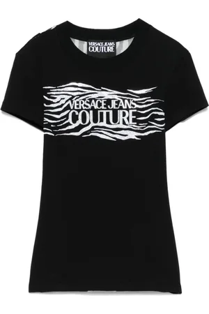 VERSACE Koszulki, Kobieta, Czarny, XS, Czarno-biała koszulka Polo