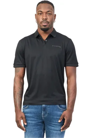 John Richmond Koszulki, Mężczyzna, Czarny, 2XL, Klasyczna Czarna Koszulka Polo