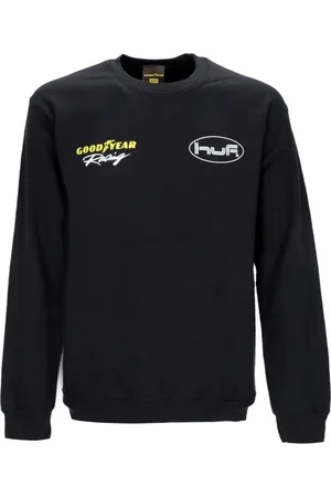 Huf Bluzy, Mężczyzna, Czarny, XL, Goodyear Bluza z Okrągłym Dekoltem Czarna
