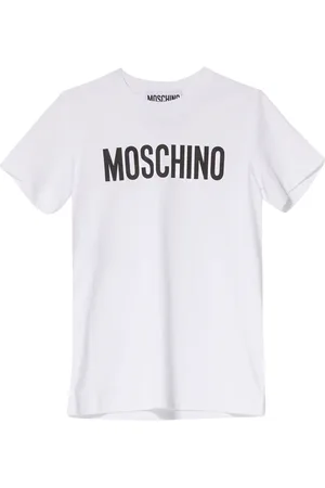 Moschino Koszulki, Kobieta, Biały, M, Klasyczny Biały Bawełniany T-shirt z Krótkim Rękawem