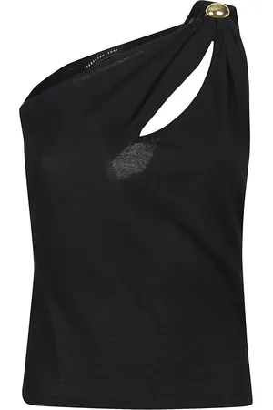 FEDERICA TOSI Koszulki, Kobieta, Czarny, M, Stylowy Cut Out Top