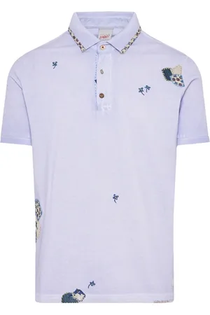 BOB der Bär Koszulki, Mężczyzna, Fioletowy, 3XL, Bawełniana Koszulka Polo 3 Guziki