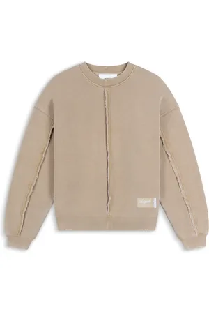 Axel Arigato Bluzy, Mężczyzna, brązowy, L, Chopped Distressed Sweatshirt